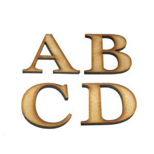 Georgia Bold Font Wooden Letters
