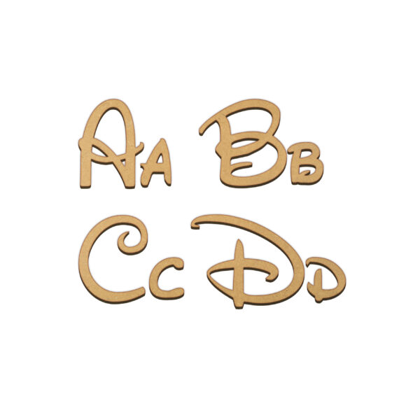 Disney Font Wooden Letters