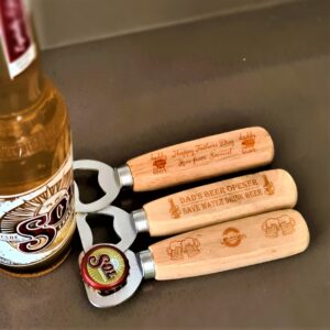 Engraved Wooden Bottle Opener
