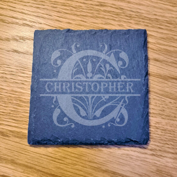 Monogram Slate Coaster - Image 5
