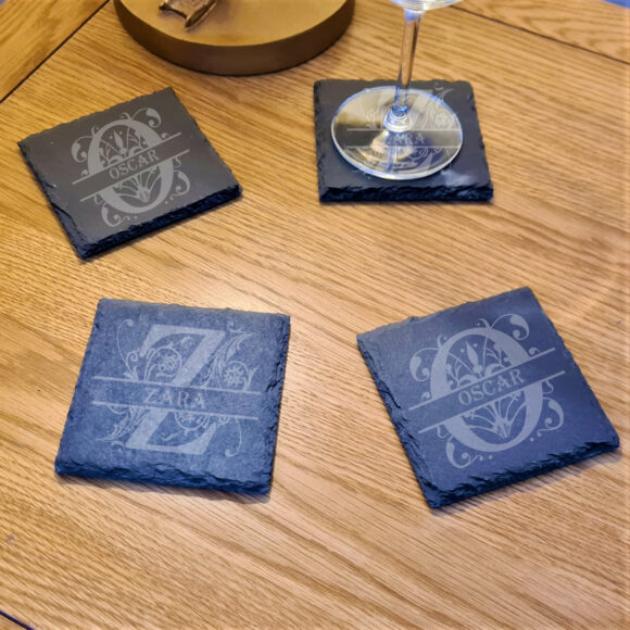 Monogram Slate Coaster