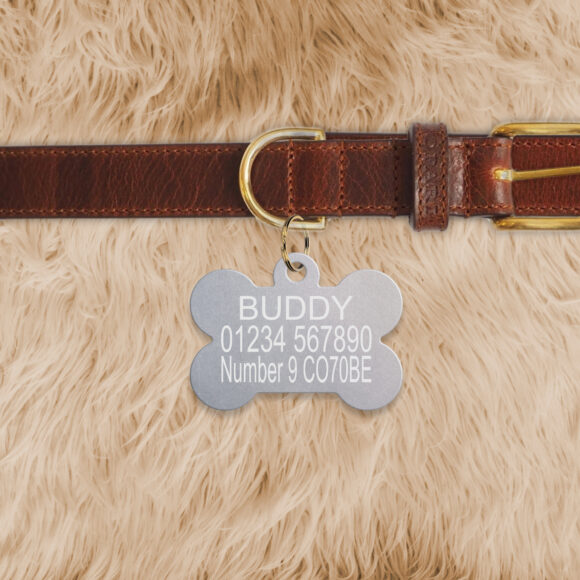 Engraved Bone Shaped Dog Tag - Image 2