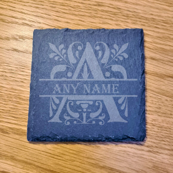 Monogram Slate Coaster - Image 2