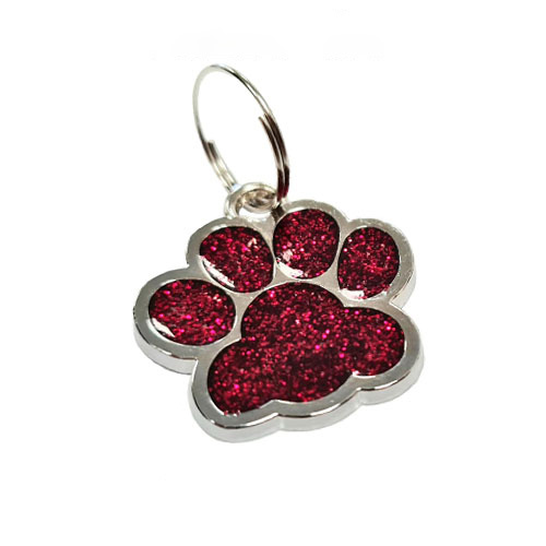 Personalised Puppy Pet Paw ID Tags Dog ID / Cat ID Bling Tag Name ENGRAVING