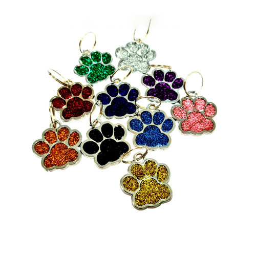 Personalised Puppy Pet Paw ID Tags Dog ID / Cat ID Bling Tag Name ENGRAVING - Image 6
