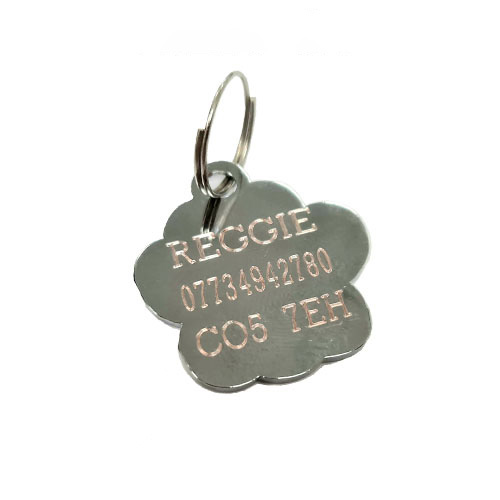 Personalised Puppy Pet Paw ID Tags Dog ID / Cat ID Bling Tag Name ENGRAVING - Image 12