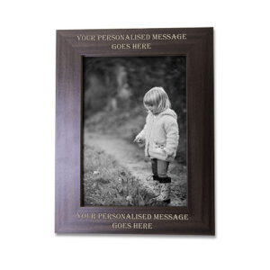 Personalised Dark Wood Photo Frame