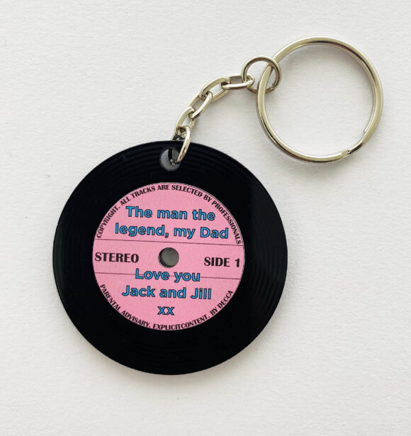 Personalised Acrylic Record Vinyl Keyring - Image 4