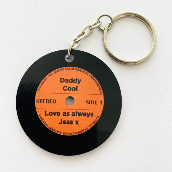 Personalised Acrylic Record Vinyl Keyring - Image 3