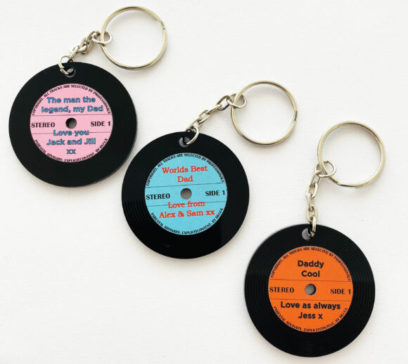 Personalised Acrylic Record Vinyl Keyring