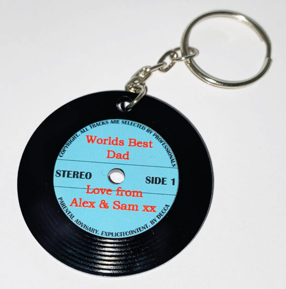 Personalised Acrylic Record Vinyl Keyring - Image 2