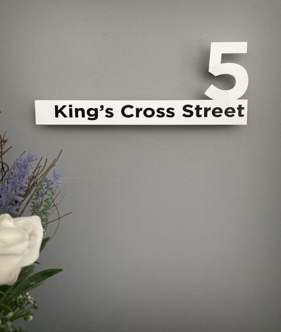 Personalised Acrylic Door Sign with House Number and Street Name - Image 5