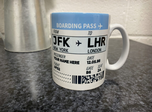 NEW Personalised Holiday Airline Boarding Pass mug - Image 5