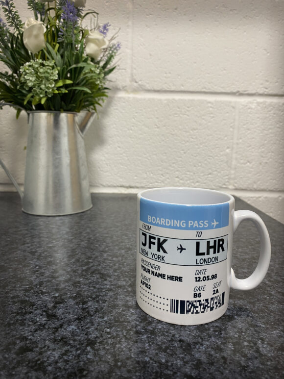 NEW Personalised Holiday Airline Boarding Pass mug - Image 6