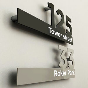 Personalised Acrylic Door Sign with House Number and Street Name